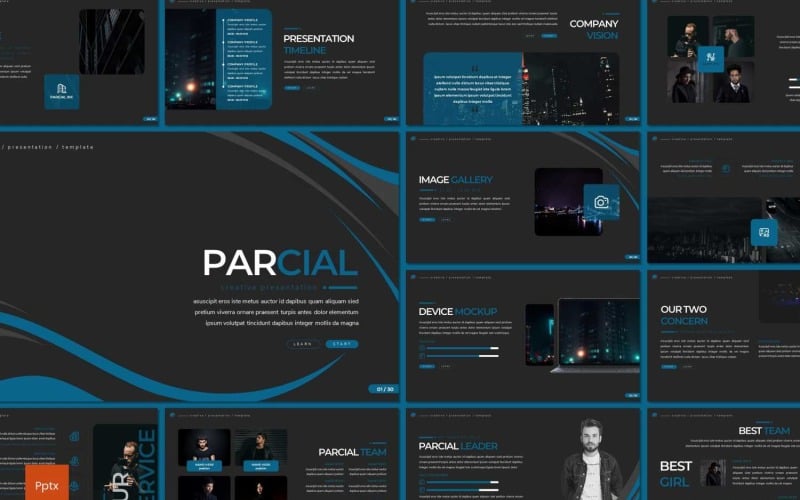 parcial powerpoint template original