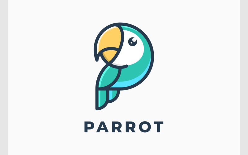 parrot bird cartoon mascot logo original