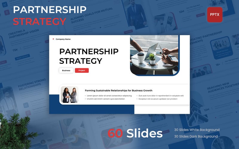 partnership strategy powerpoint template original
