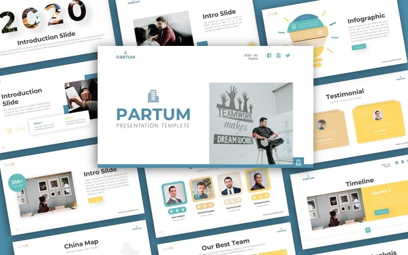 partum business presentation powerpoint template original