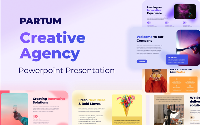 partum creative agency powerpoint presentation template original