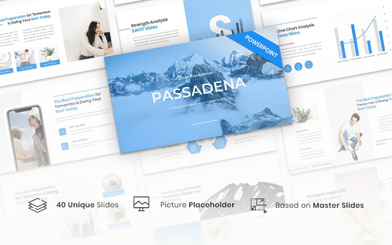 passadena clean powerpoint template original