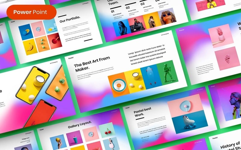 pastel busines powerpoint template original