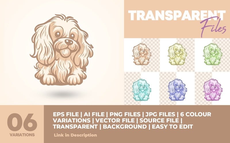 pastel poodle dog logo template perfect for poodle lovers and pet businesses original