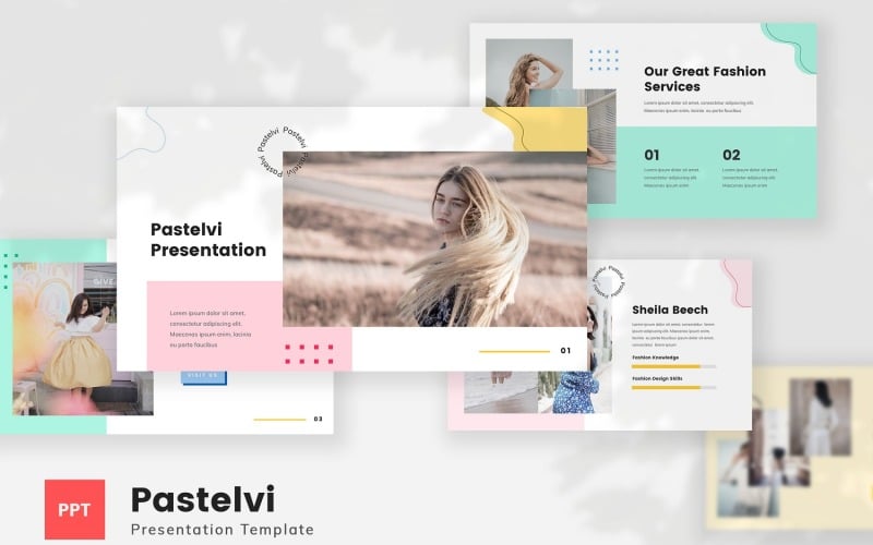 pastelvi pastel style fashion powerpoint template original