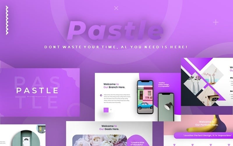 pastle modern powerpoint template original
