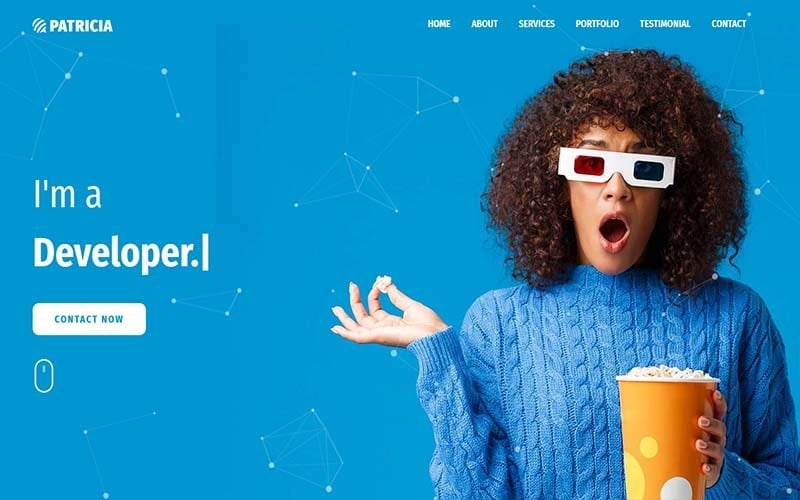 patricia personal portfolio html template original