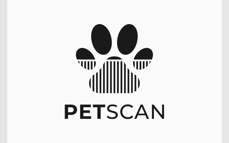 paw pet footprint scanning logo original