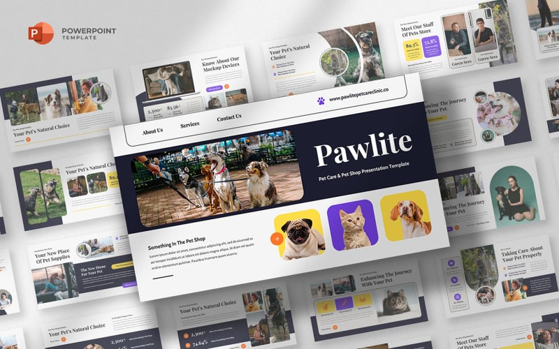 pawlite pet care powerpoint template original