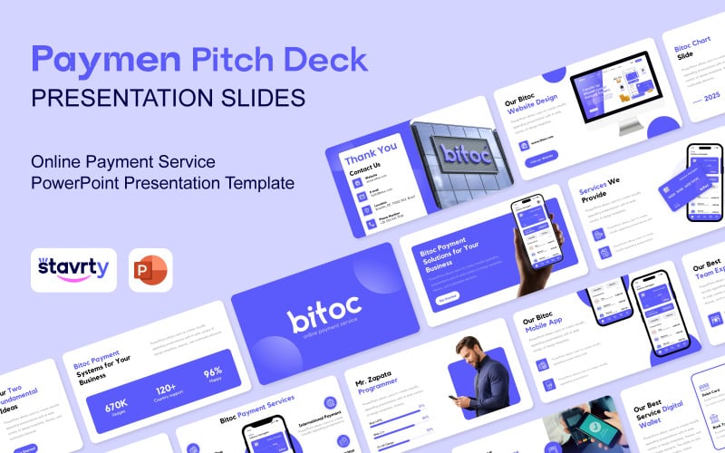 payment system and financial company powerpoint pitch deck template original