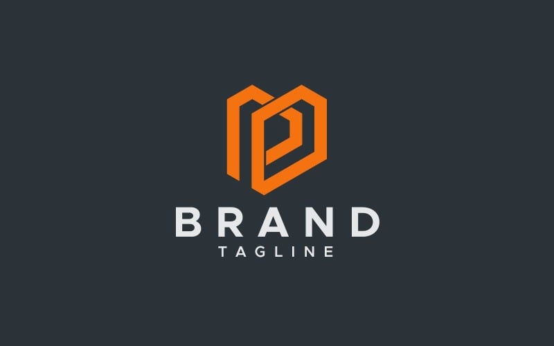 pd or dp letter logo design template original