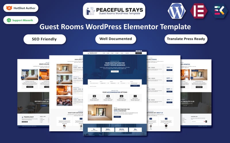 peaceful stays guest rooms hotel amp resort wordpress elementor template original