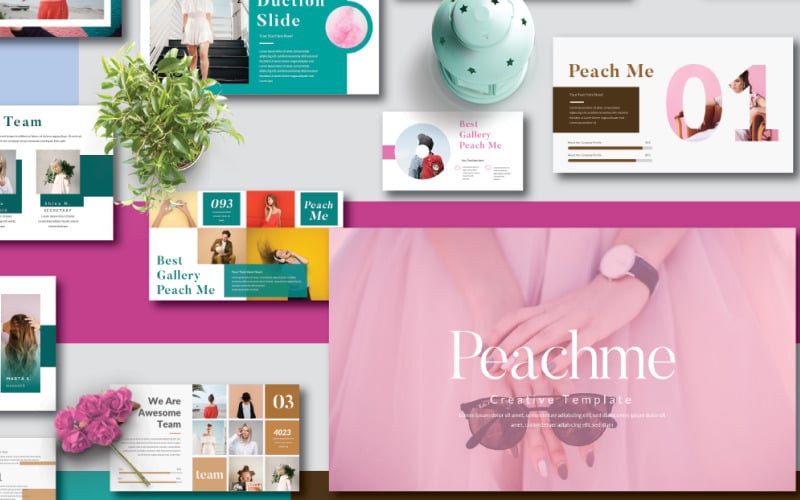 peachme presentation powerpoint template original