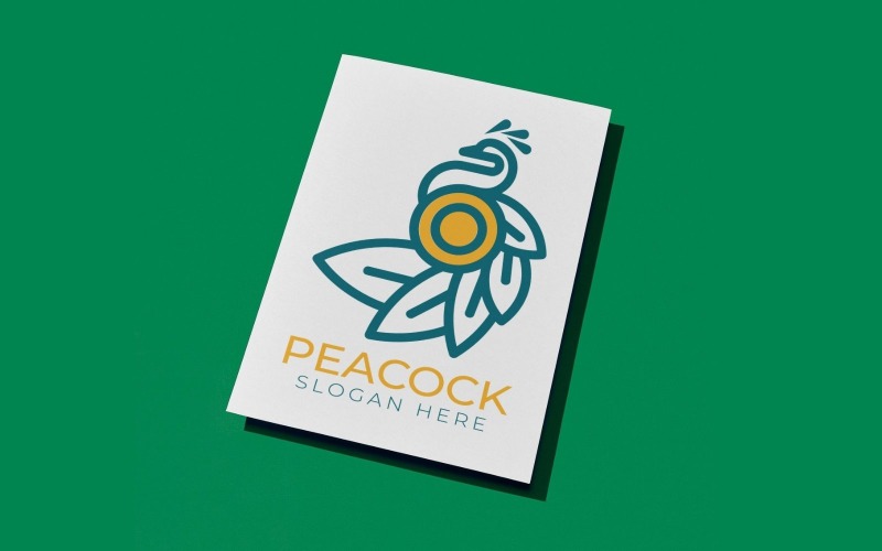 peacock logo template design original