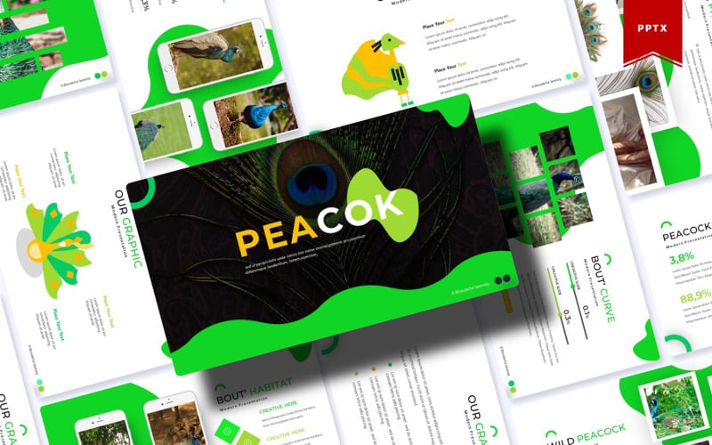 peacok powerpoint template original