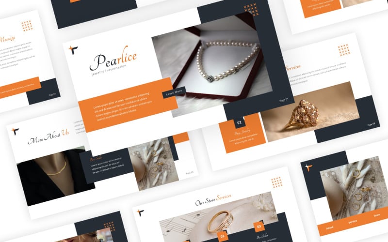 pearlice jewelry powerpoint template original