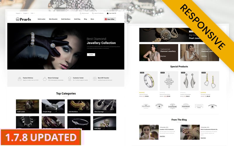 pearls jewellery store prestashop theme original