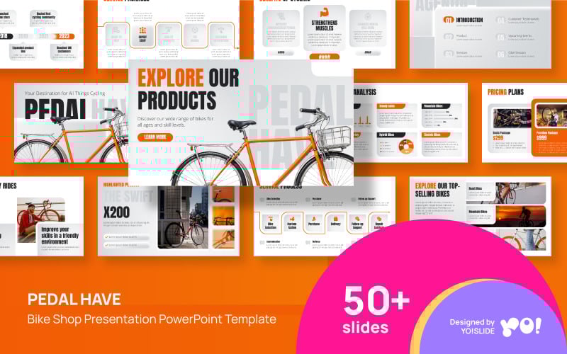 pedal have bike shop presentation powerpoint template original