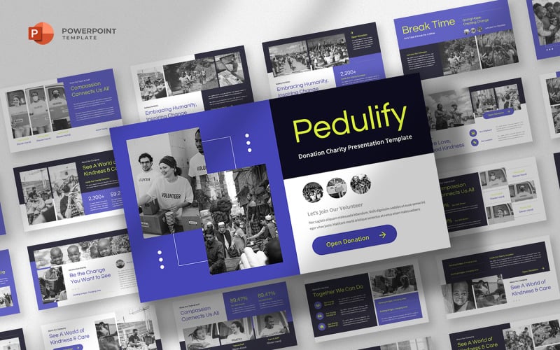 pedulify nonprofit organization powerpoint template original