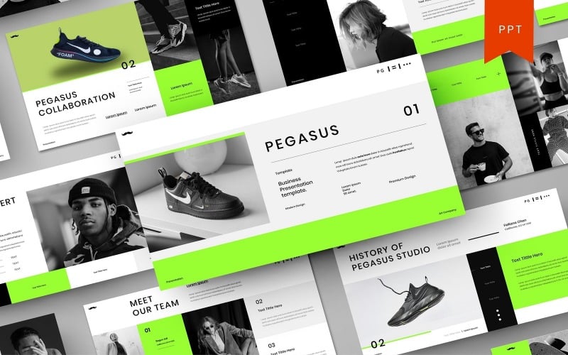 pegasus business powerpoint template original
