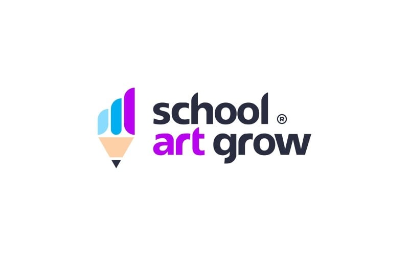 pencil art growth chart logo original
