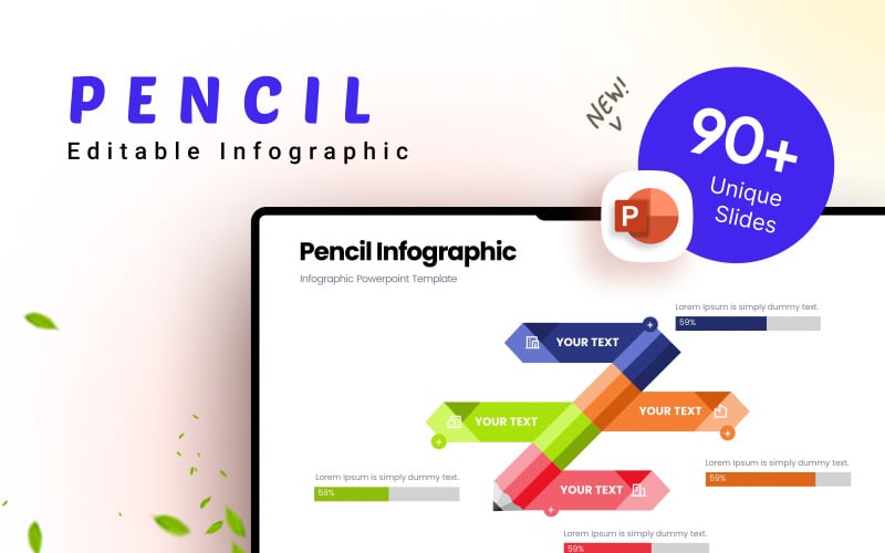 pencil business infographic presentation template original