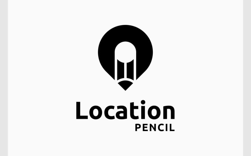 pencil draw art pin map location logo original