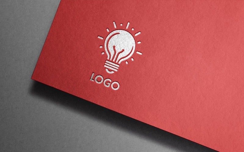 pencil with light bulb lamp creative idea logo design vector illustration original