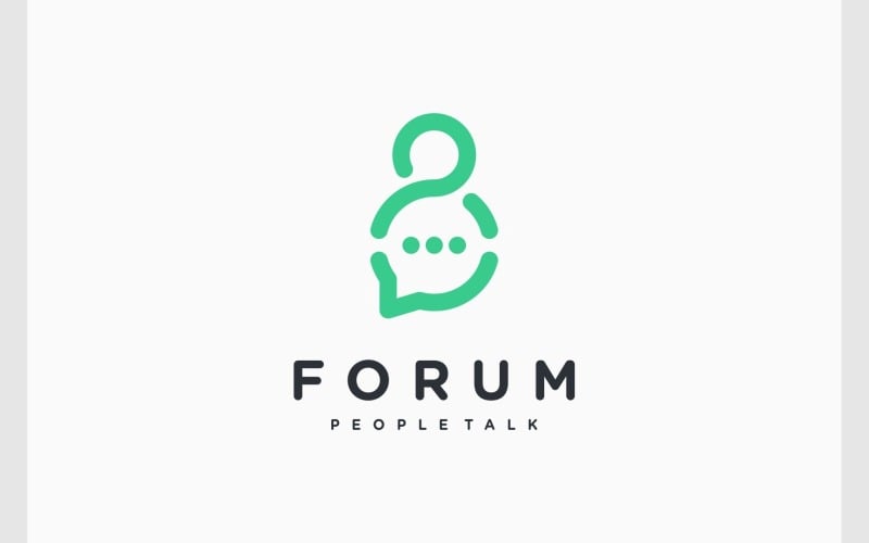 people bubble chat human talk logo original