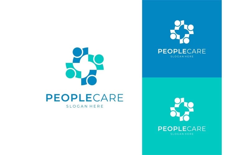 people group community logo illustration original