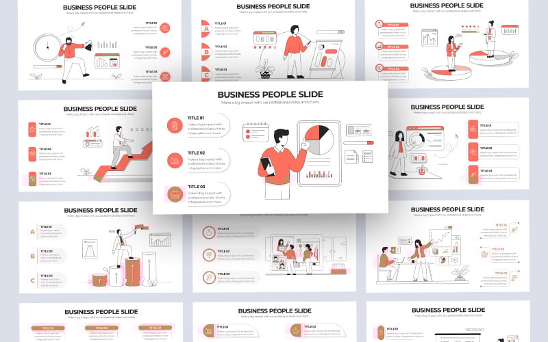 people vector infographic powerpoint template original