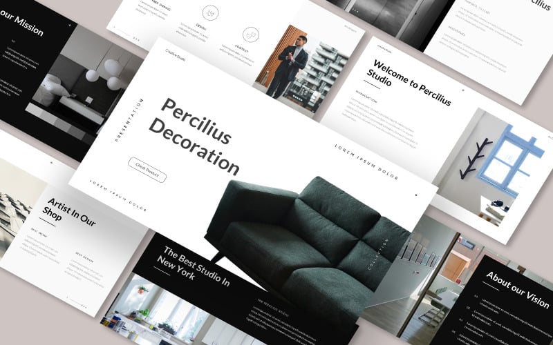 percilius decoration powerpoint template original