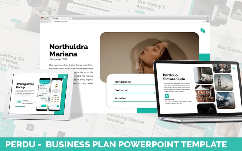 perdu business plan powerpoint template original