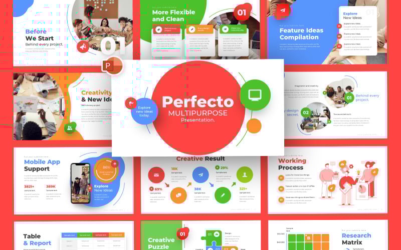 perfecto multipurpose business powerpoint template original