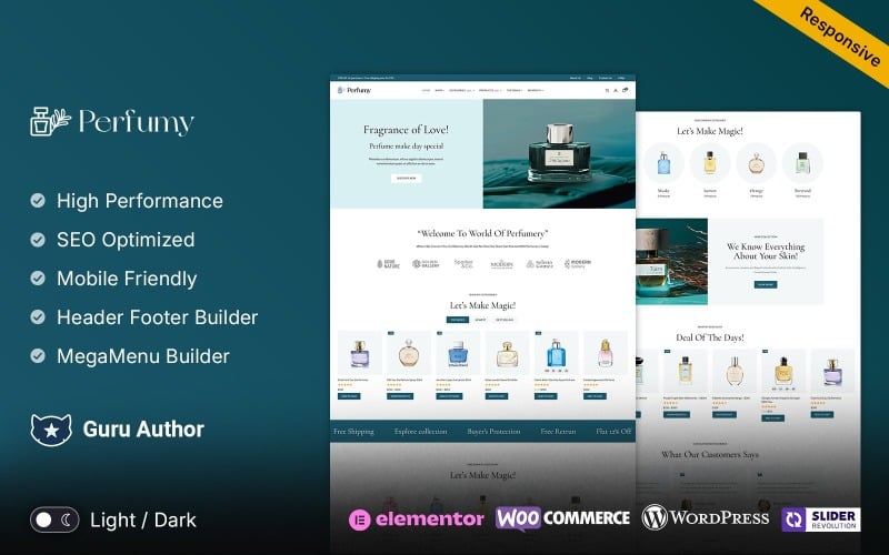 perfumy perfumes deos and fragrances woocommerce elementor responsive theme original