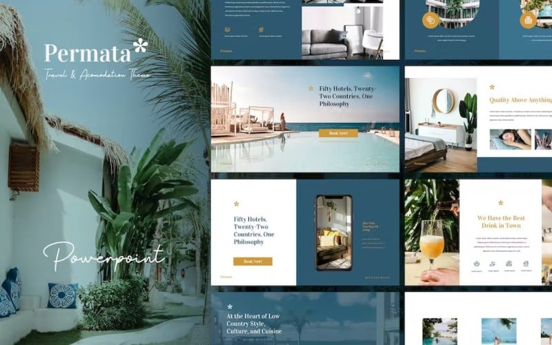 permata trip amp hospitality powerpoint template original