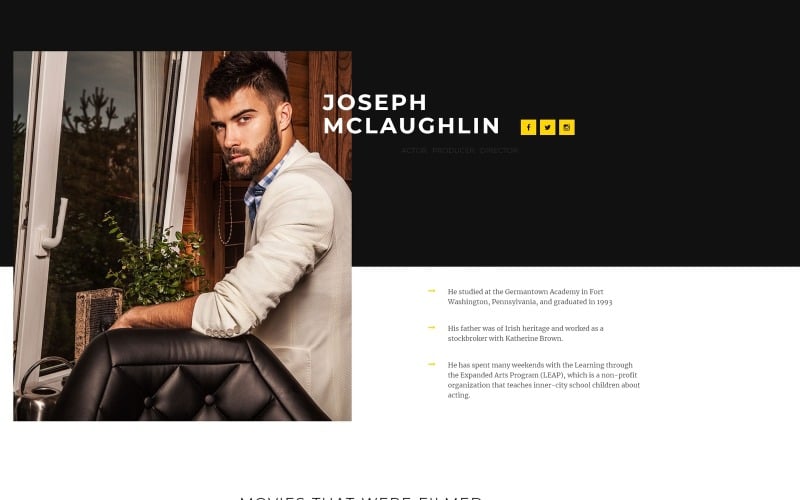 personal page responsive landing page template original