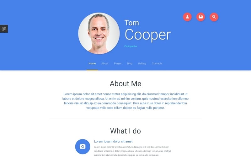 personal profile joomla template original