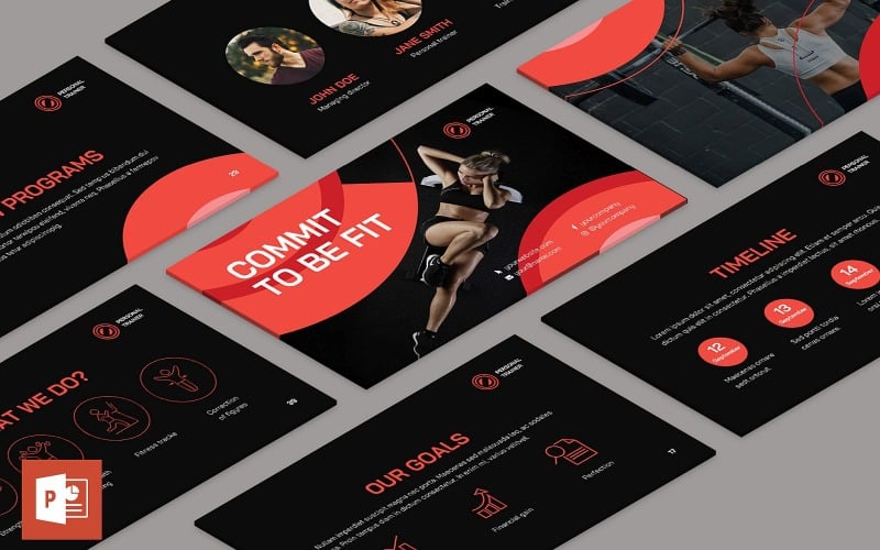 personal trainer presentation powerpoint template original