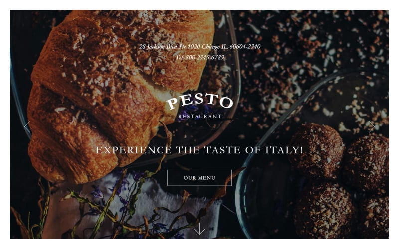 pesto cafe and restaurant clean html landing page template original