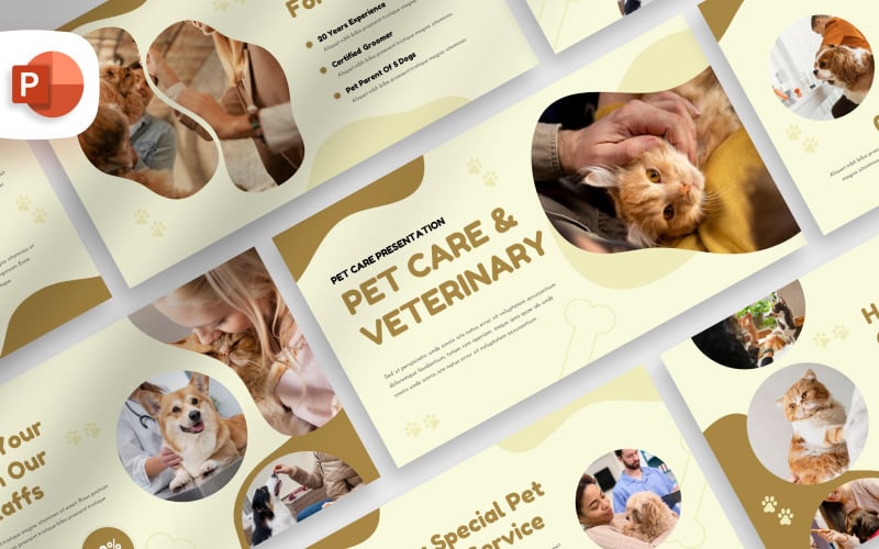 pet care and veterinary powerpoint template original