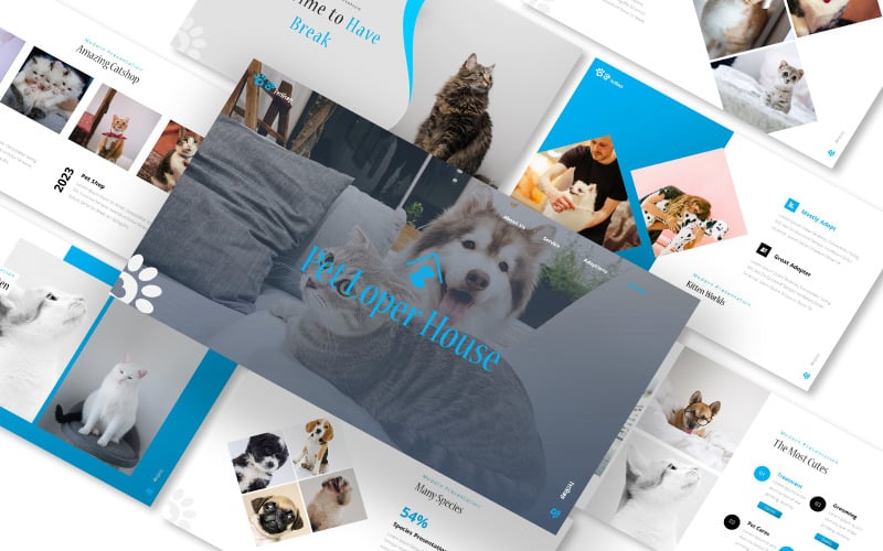pet loper house powerpoint template original
