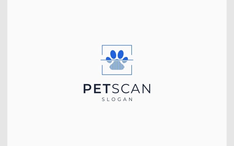 pet paw footprint scanning logo original