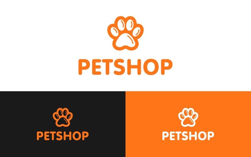 pet shop animal paw footprint logo original