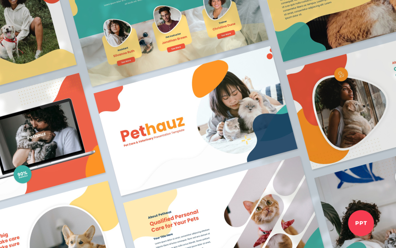 pethauz pet care presentation powerpoint template original