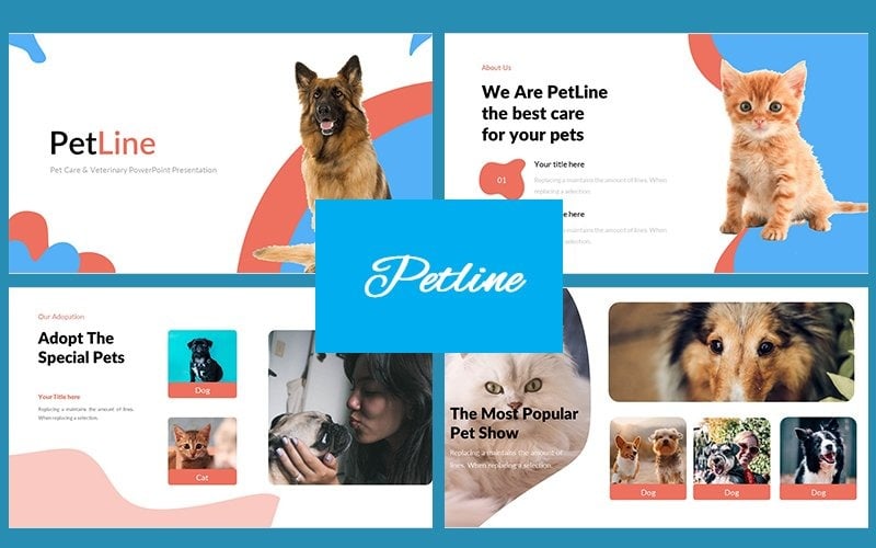 petline pet care amp veterinary powerpoint template original