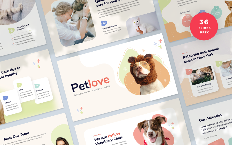 petlove pet care and veterinary presentation powerpoint template original