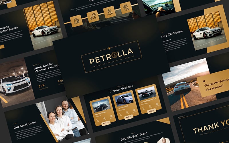 petrolla car service powerpoint presentation template original