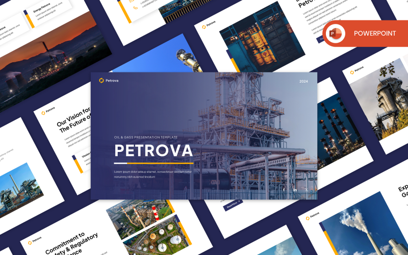 petrova oil and gas industry powerpoint template original