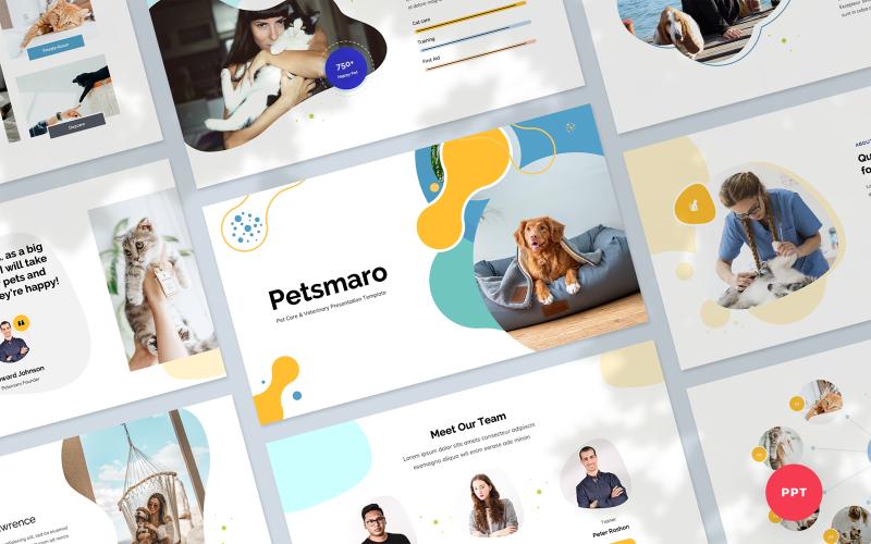 petsmaro pet care and veterinary presentation powerpoint template original